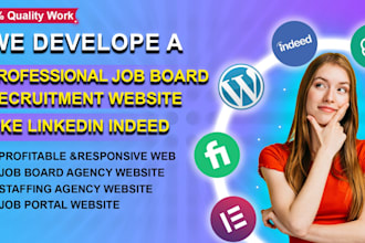 develop a professional job board, recruitment website like linkedin indeed