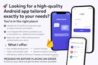 build an app with clean UI and smooth performance
