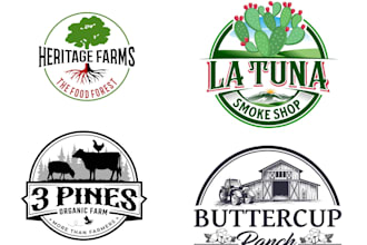 do minimal agriculture tree farm landscape solar and lawn care logo design