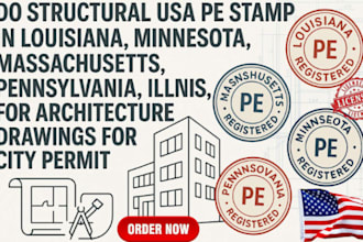 do structural engineering and architecture drawings for USA pe stamp