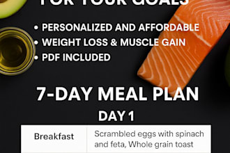create a personalized and affordable meal plan for your fitness goals