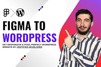 convert figma, xd, or PSD into responsive wordpress websites