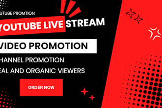 organically promote your youtube live stream, channel to get real viewers