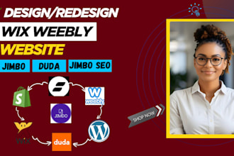 design redesign jimdo jouwweb shopify showit duda wix weebly website jimbo seo