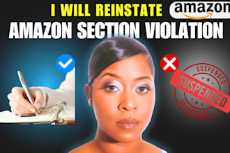 reinstate suspended amazon seller acount and fix section 3 violation