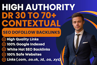 provide high authority DR permanent dofollow contextual SEO backlinks