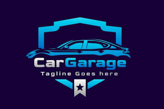 draw auto detailing and car wash logo