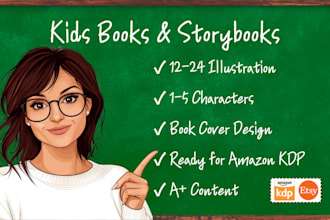 illustrate kids books and storybooks for amazon KDP
