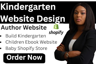 build kindergarten children ebook website  baby shopify store streetwear pod