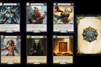 design custom trading card game template tcg  card frame card box mockup