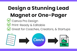 design a one page lead magnet flyer or checklist in canva pro