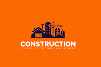 make real estate, roofing, construction logo