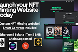 make an nft website with connect wallet and minting features