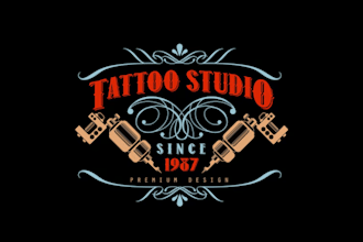 do logo for tattoo studio and tattoo artist