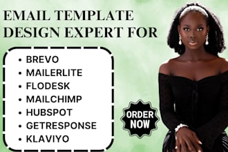 design klaviyo mailerlite brevo hubspot and mailchimp  moosend email template