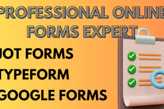 create google form or jot form, questionnaire and typeform