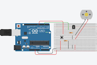 create circuit schematic, program arduino uno or nano, and run simulations