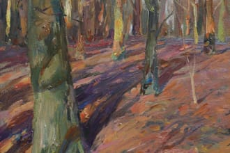 landscape with oil paints