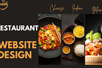 design restaurant website, online food ordering, food website, cafe website