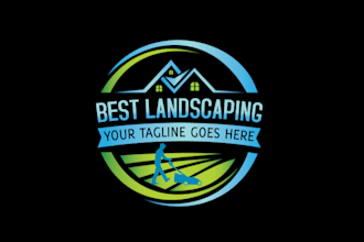 draw landscape and lawn care logo