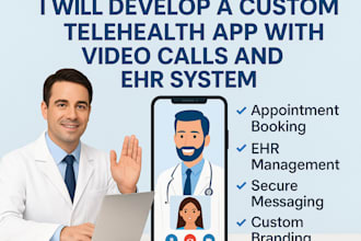 build a telehealth app like teladoc with video consultations and ehr app