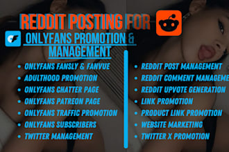 manage reddit post for onlyfans chatter fansly fanvue patreon adult page traffic