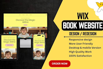 design wix children book website book author website wix ebook landing page