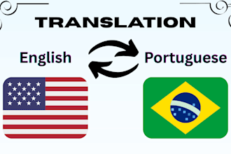 professionally translate anything from english to portuguese
