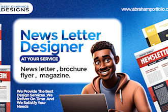 design professional newsletter, brochure, magazine, flyer