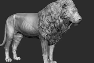 rig create 3d animal model wildlife dragon or 3d monster for 3d printing, games
