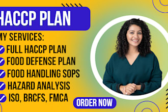 design custom haccp food safety plans, sops, checklists and forms