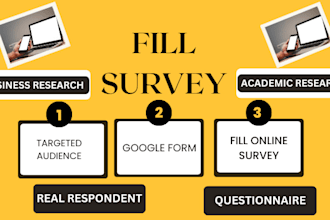 fill online survey questionnaire for business and academic project research