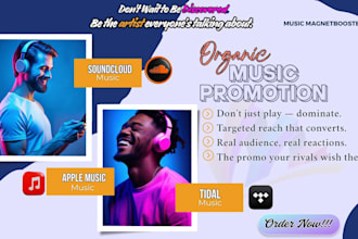 promote your christmas tidal soundcloud bandcamp spotify youtube music promotion