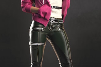 do 3d clothing animation, 3d second life custom model, 3d objects, asset, clo 3d