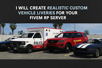 design custom fivem vehicle liveries for police, ems, fire, and more