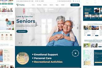 design home care website senior care elderly care home care healthcare website