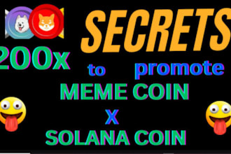 pump solana meme coin to 100x, meme coin promotion, telegram meme coin promotion