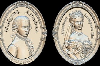 sculpt 3d coin model bas relief cnc design zbrush sculpting stl file 3d printing
