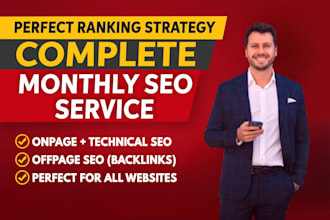 do monthly SEO service, onpage and offpage