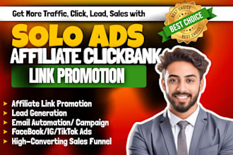solo ads USA affiliate link marketing clickbank promotion sales funnel MLM leads