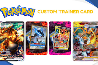 draw custom pokemon tcg card illustration, pokemon team tcg frame card game