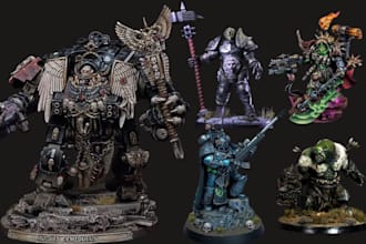 sculpt warhammer40k 3d print and paint warhammer mini figure aos resin painting