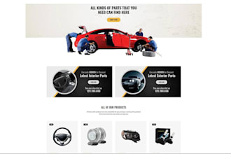 design auto car parts website trucks parts dealer website machinery part website
