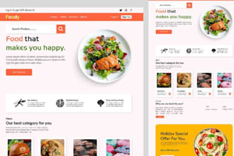 design restaurant website food truck website food catering online food website