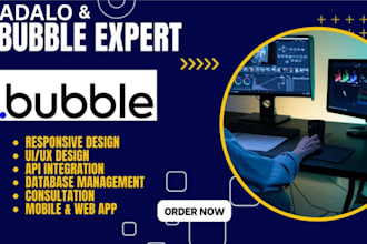 develop adalo bubble io glide buildfire website api web app saas mvp mobile app