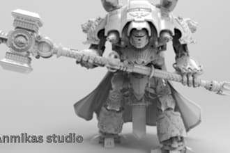 sculpt 3d model miniatures characters action figures and toys for 3d printing