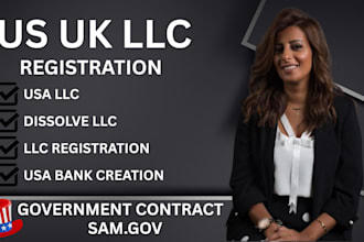 us llc registration dissolve llc UK company registration USA bank creation