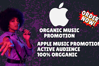 do organic apple music promotion playlist to 100 million to USA audience