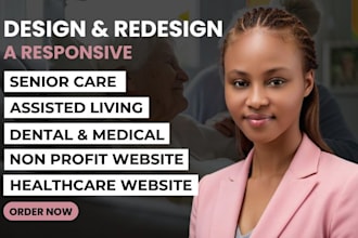 create home care website, healthcare, assisted living on wordpress and wix