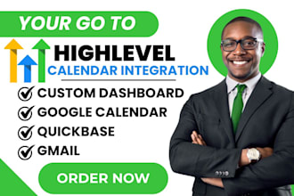 do gohighlevel google calendar gmail custom dashboard api quickbooks integration